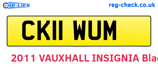 CK11WUM are the vehicle registration plates.