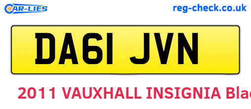 DA61JVN are the vehicle registration plates.
