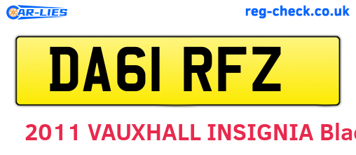 DA61RFZ are the vehicle registration plates.