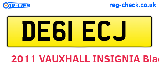 DE61ECJ are the vehicle registration plates.