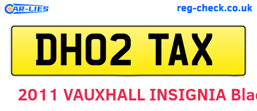 DH02TAX are the vehicle registration plates.