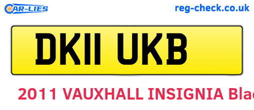 DK11UKB are the vehicle registration plates.