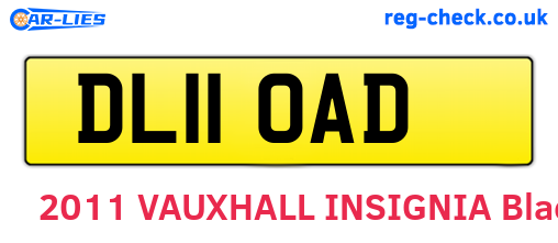 DL11OAD are the vehicle registration plates.