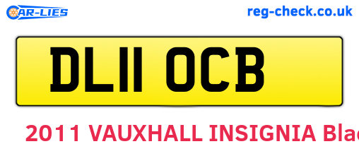 DL11OCB are the vehicle registration plates.