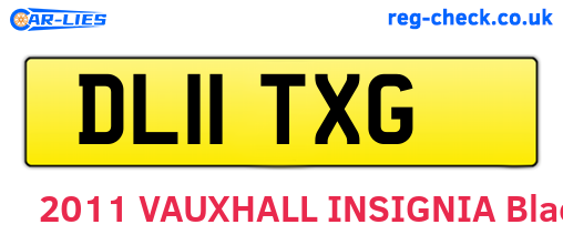 DL11TXG are the vehicle registration plates.