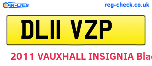 DL11VZP are the vehicle registration plates.