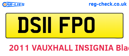 DS11FPO are the vehicle registration plates.