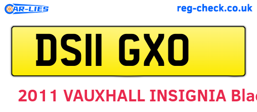 DS11GXO are the vehicle registration plates.
