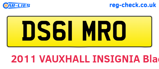 DS61MRO are the vehicle registration plates.
