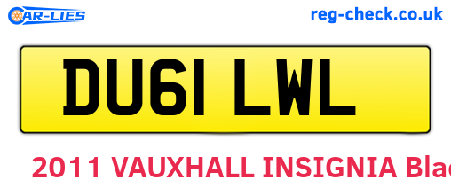 DU61LWL are the vehicle registration plates.