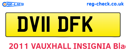 DV11DFK are the vehicle registration plates.
