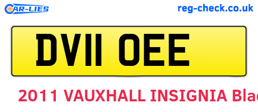 DV11OEE are the vehicle registration plates.