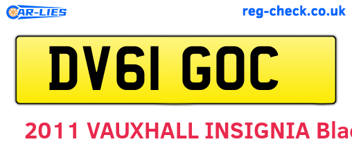 DV61GOC are the vehicle registration plates.