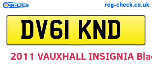 DV61KND are the vehicle registration plates.