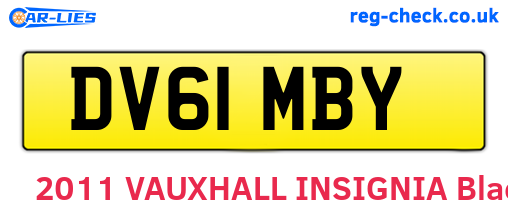 DV61MBY are the vehicle registration plates.