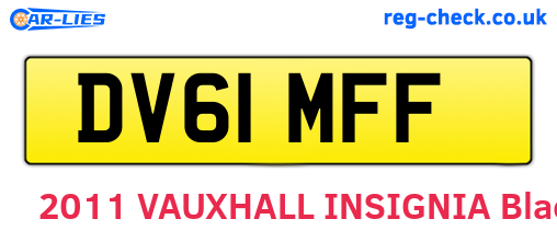 DV61MFF are the vehicle registration plates.