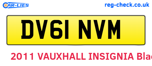 DV61NVM are the vehicle registration plates.