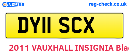 DY11SCX are the vehicle registration plates.