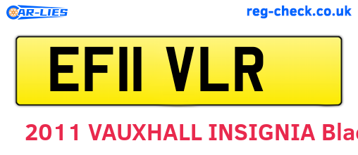 EF11VLR are the vehicle registration plates.
