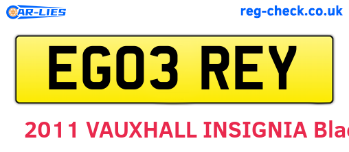 EG03REY are the vehicle registration plates.