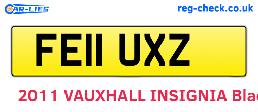FE11UXZ are the vehicle registration plates.