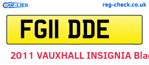 FG11DDE are the vehicle registration plates.