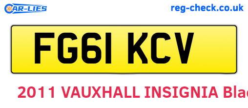 FG61KCV are the vehicle registration plates.