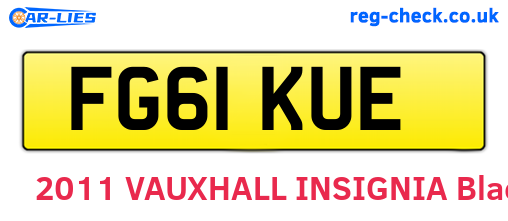 FG61KUE are the vehicle registration plates.