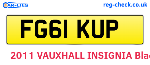 FG61KUP are the vehicle registration plates.