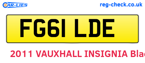 FG61LDE are the vehicle registration plates.