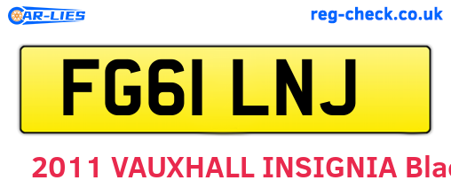 FG61LNJ are the vehicle registration plates.