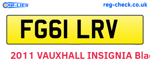 FG61LRV are the vehicle registration plates.