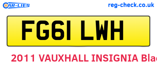 FG61LWH are the vehicle registration plates.