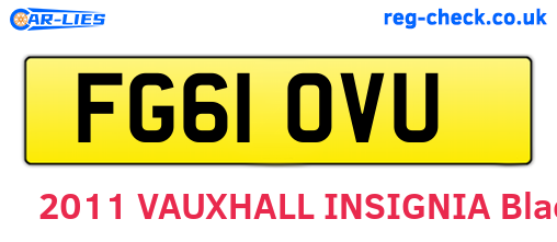 FG61OVU are the vehicle registration plates.