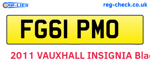 FG61PMO are the vehicle registration plates.