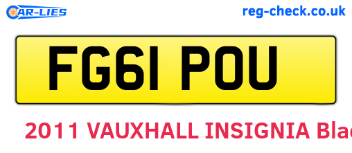 FG61POU are the vehicle registration plates.