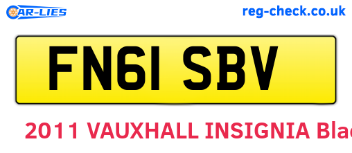 FN61SBV are the vehicle registration plates.