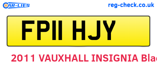 FP11HJY are the vehicle registration plates.