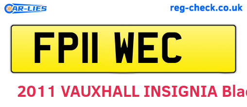 FP11WEC are the vehicle registration plates.