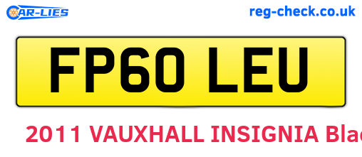 FP60LEU are the vehicle registration plates.