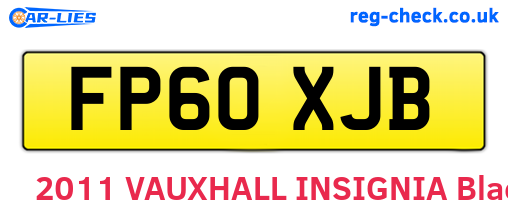 FP60XJB are the vehicle registration plates.