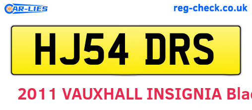 HJ54DRS are the vehicle registration plates.