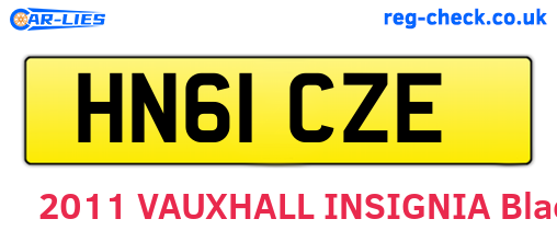 HN61CZE are the vehicle registration plates.
