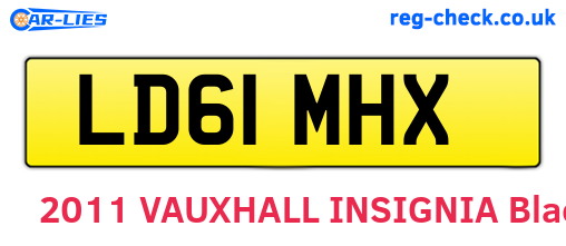 LD61MHX are the vehicle registration plates.