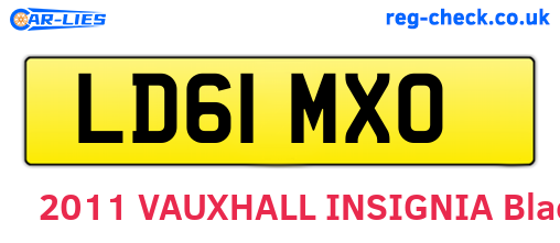 LD61MXO are the vehicle registration plates.