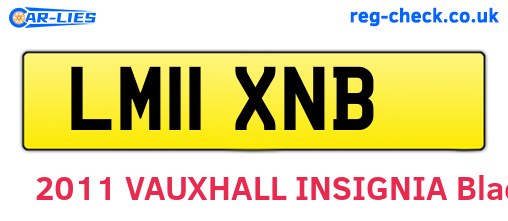 LM11XNB are the vehicle registration plates.