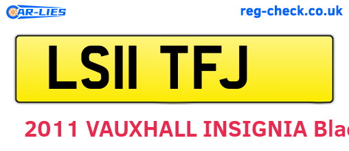 LS11TFJ are the vehicle registration plates.