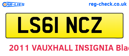 LS61NCZ are the vehicle registration plates.