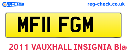 MF11FGM are the vehicle registration plates.