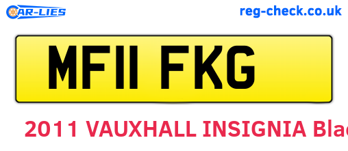 MF11FKG are the vehicle registration plates.